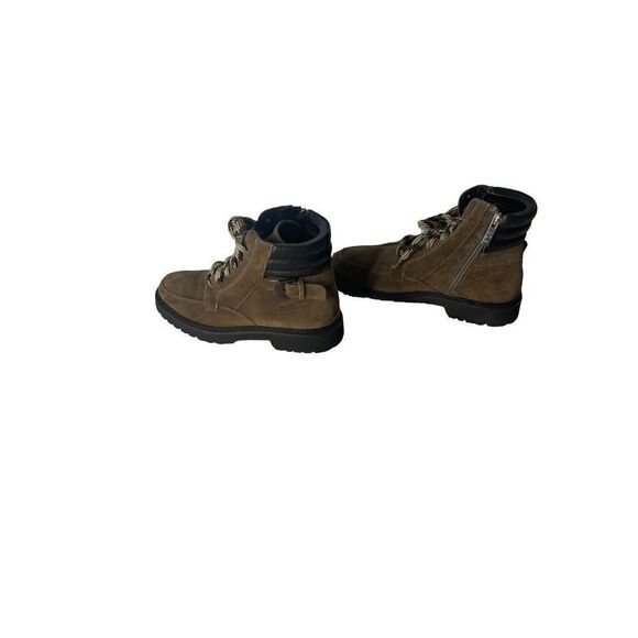 Aquatalia Mayra Weatherproof Suede Lace Up boot US 7 M Combat Ankle Boot Women’s - Picture 5 of 10